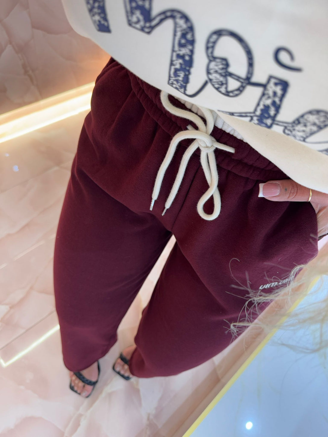 Pantalone Gym Miu Miu Bordo&