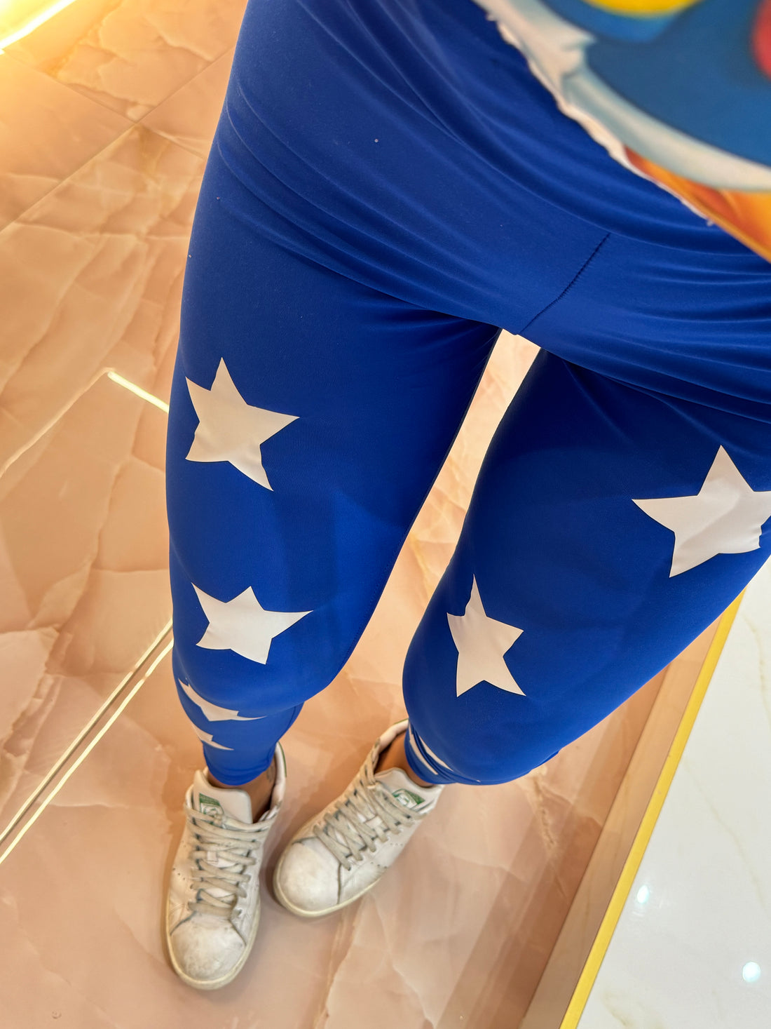 LEGGING BLU STELLINE